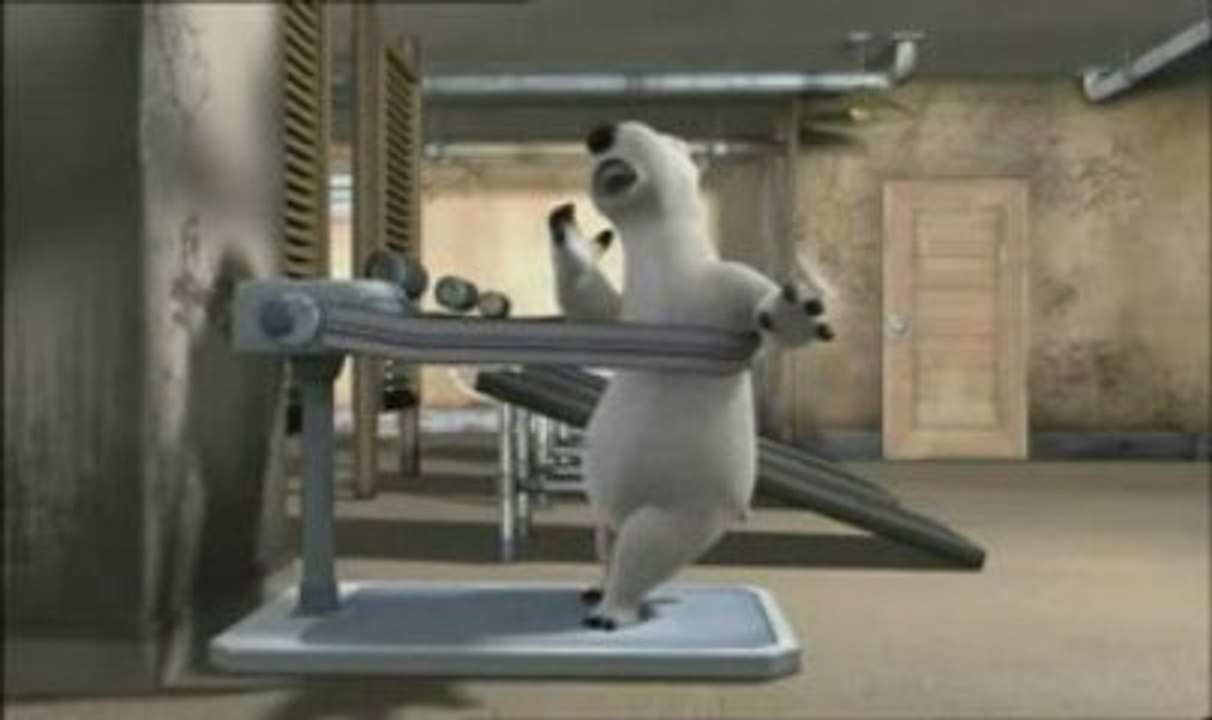 OURS BERNARD LA GYM ANIMATION CARTOON BEAR 3D HUMOUR FUN HQ