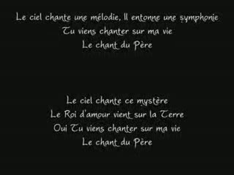 Le chant du Père