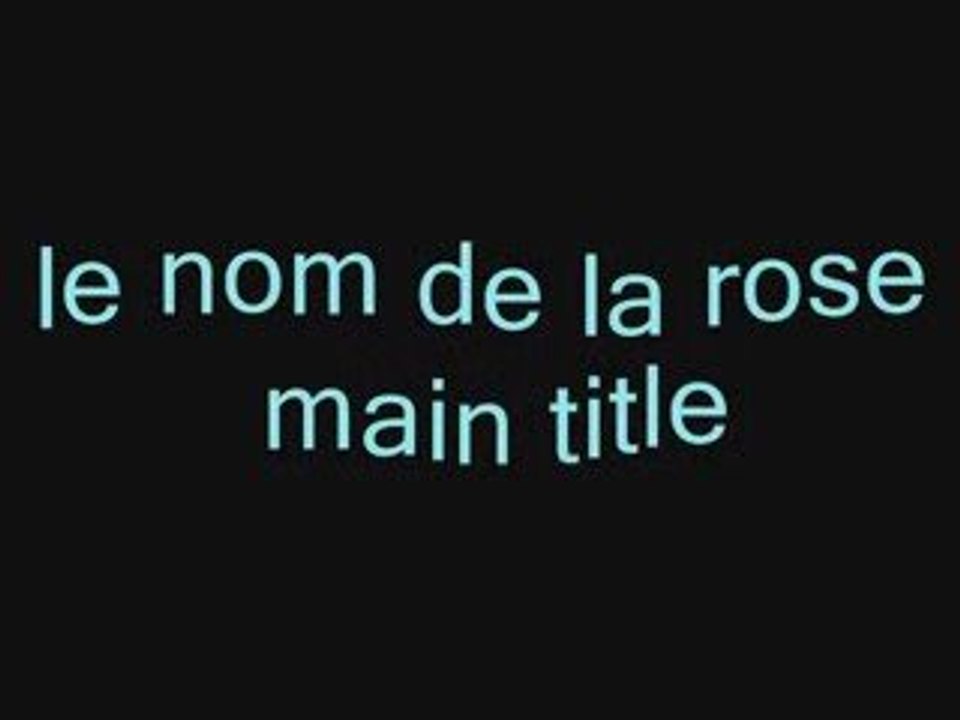le nom de la rose main theme