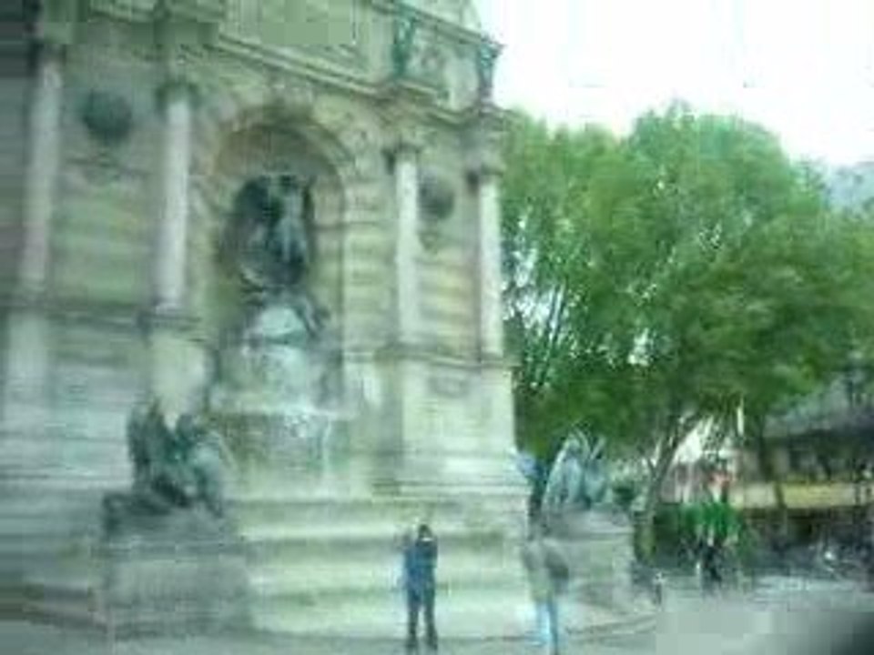"Paris,place Saint Michel" par michel Souvais,ecrivain