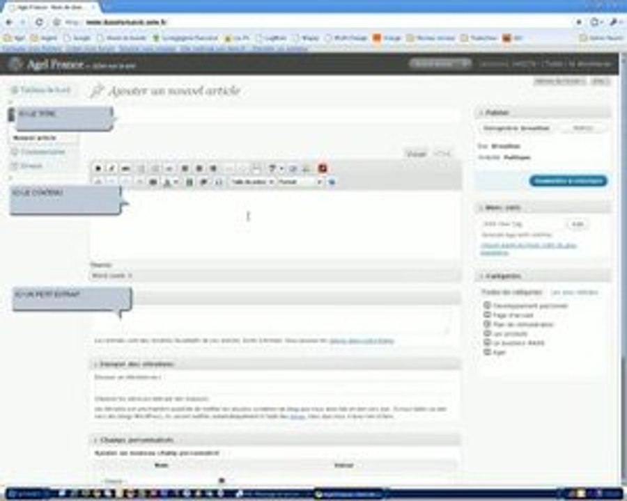 Tuto redaction des articles