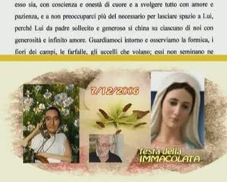 NON AFFANNATEVI: MESSAGGIO DI NUCCIA TOLOMEO