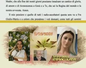 PREGHIERA ALLA MADONNA - 7 dicembre 1996