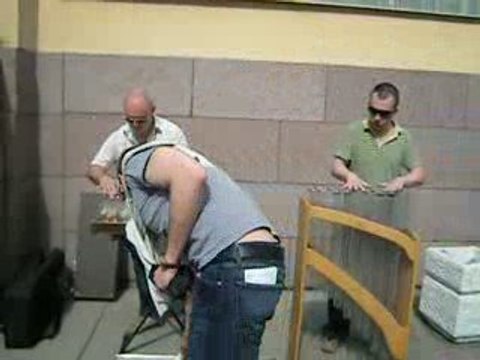 Musiciens sur tubes de verre et verres en cristal 2