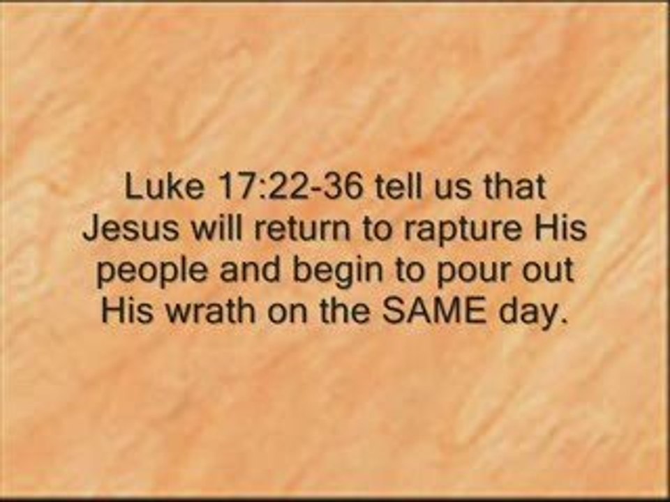The Rapture And The Great Tribulation Part 1