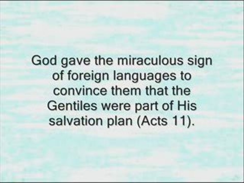 Speaking In Tongues Part 3