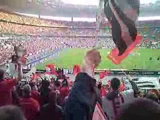 Entrée des joueurs Rennais à l'échauffement