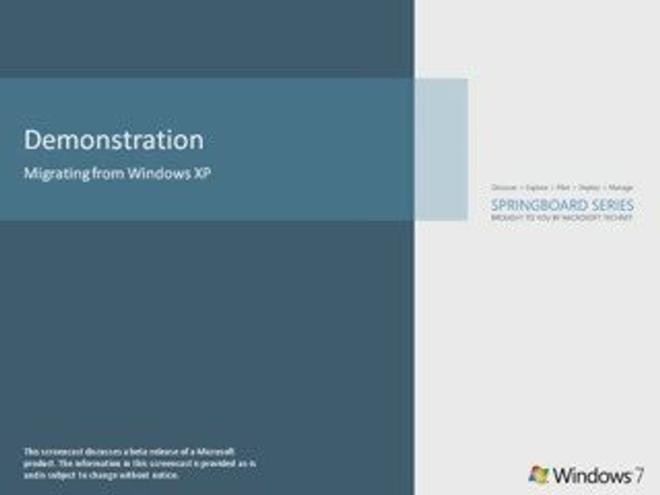 Migrate from XP to Windows 7 with User State Migration Tool