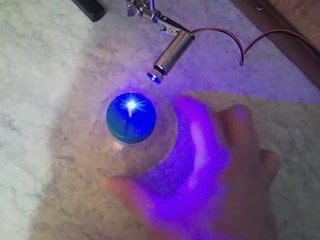 Laser bleu 100mw + feu