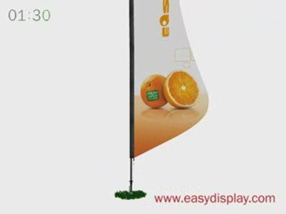 Mobile Point-Of-Sales PoS Sportfahne