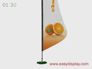 Mobile Point-Of-Sales PoS Sportfahne