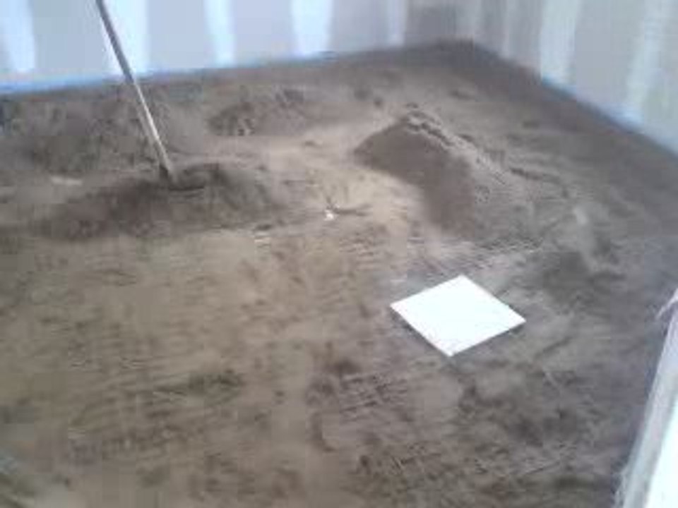 Chape pour pose carrelage scellée (traditionnelle)