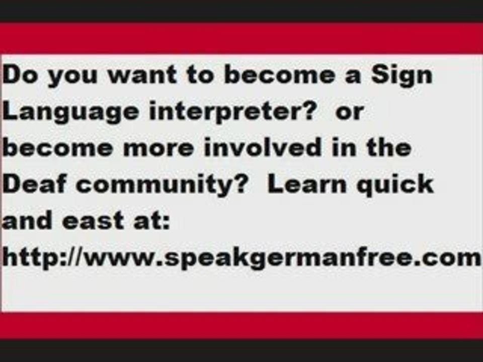 Do you want to become a Sign Language interpreter?