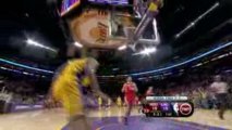 Trevor Ariza steals the pass and finishes with authority aga