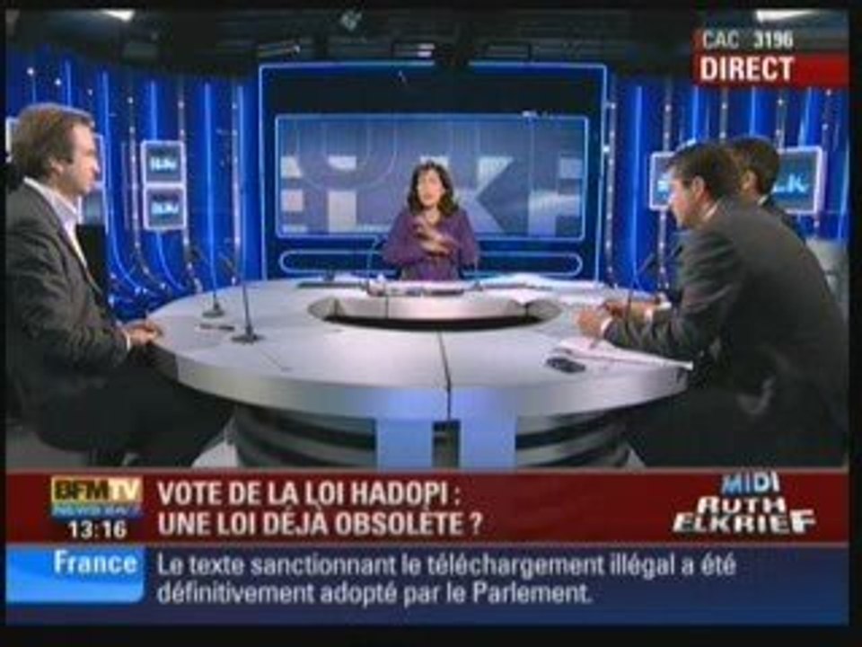 Debat apres l'adoption de Hadopi
