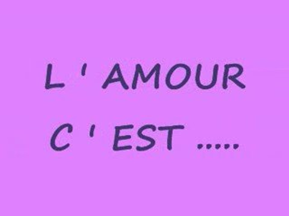 ah l'amour !!