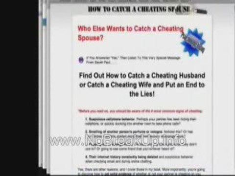 Catch A Cheating Spouse System - Signs of cheating
