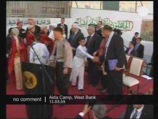 Visite du pape à Aida camp, en Palestine.