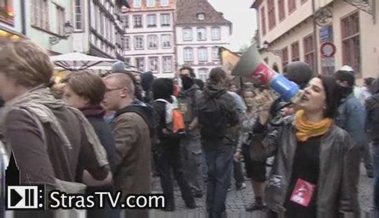 Manif anti fasciste à Strasbourg