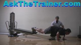 Knee Tuck with Pushups on Total Gym Home Exercise Machine