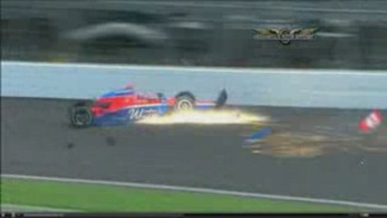 IRL Indy 500 2009 practice John Andretti crashes