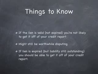 How do I get a Federal Tax Lien off of my credit report