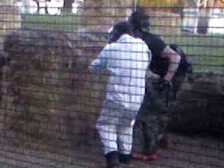 cour de paint-ball sur le terrain