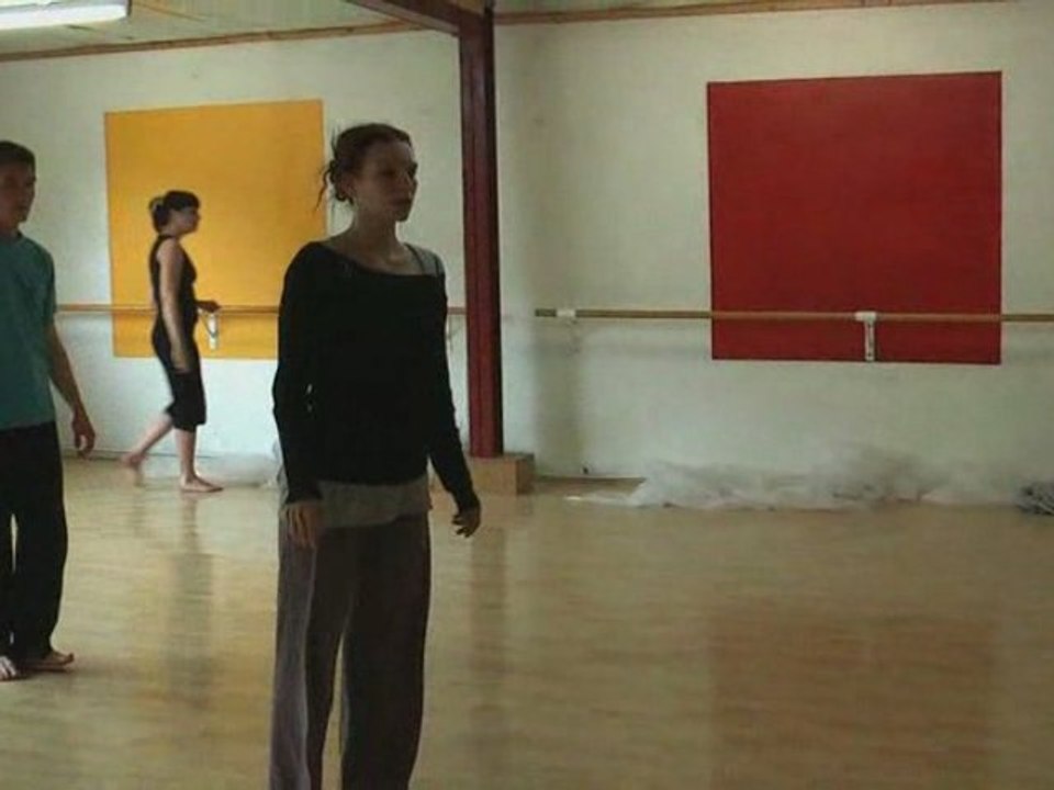 At work for the duet of "Lignes et coures"