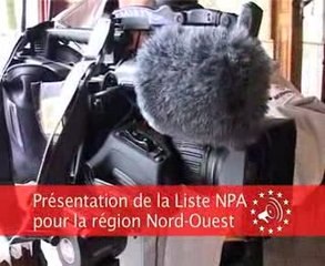 Présentation de la liste NPA pour la région Nord-Ouest