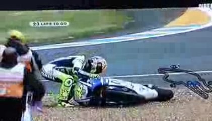 chute valentino rossi gp de france 2009