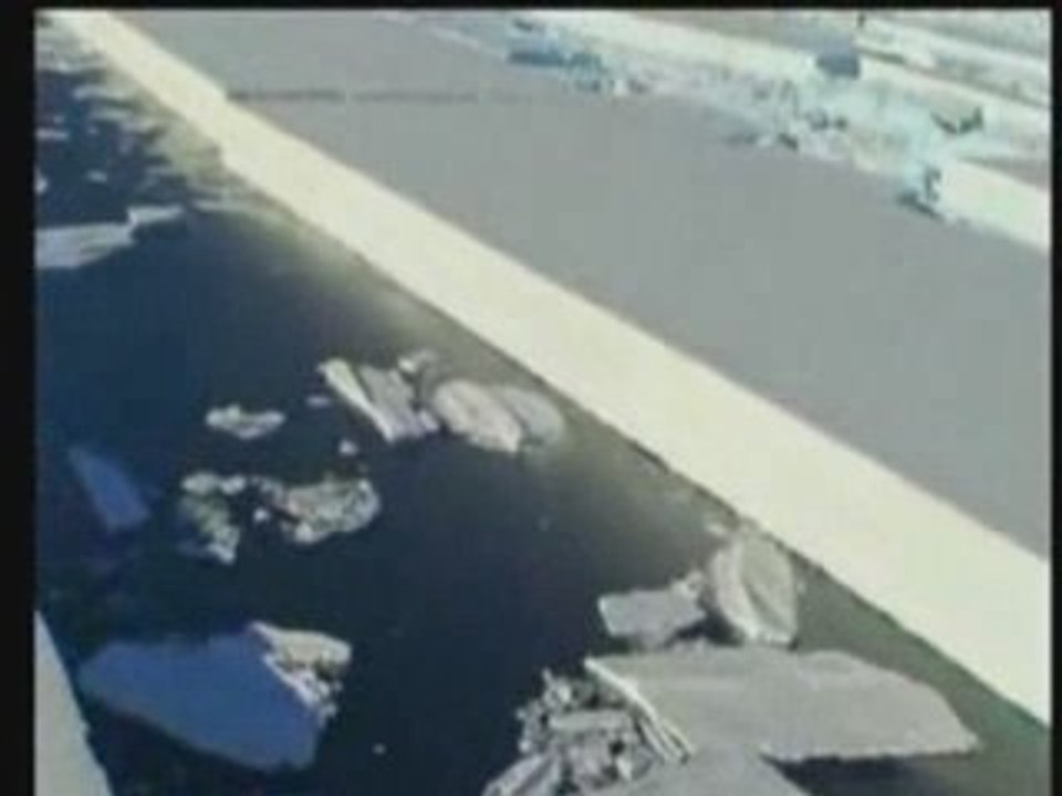 Glacier en forme de rectangle