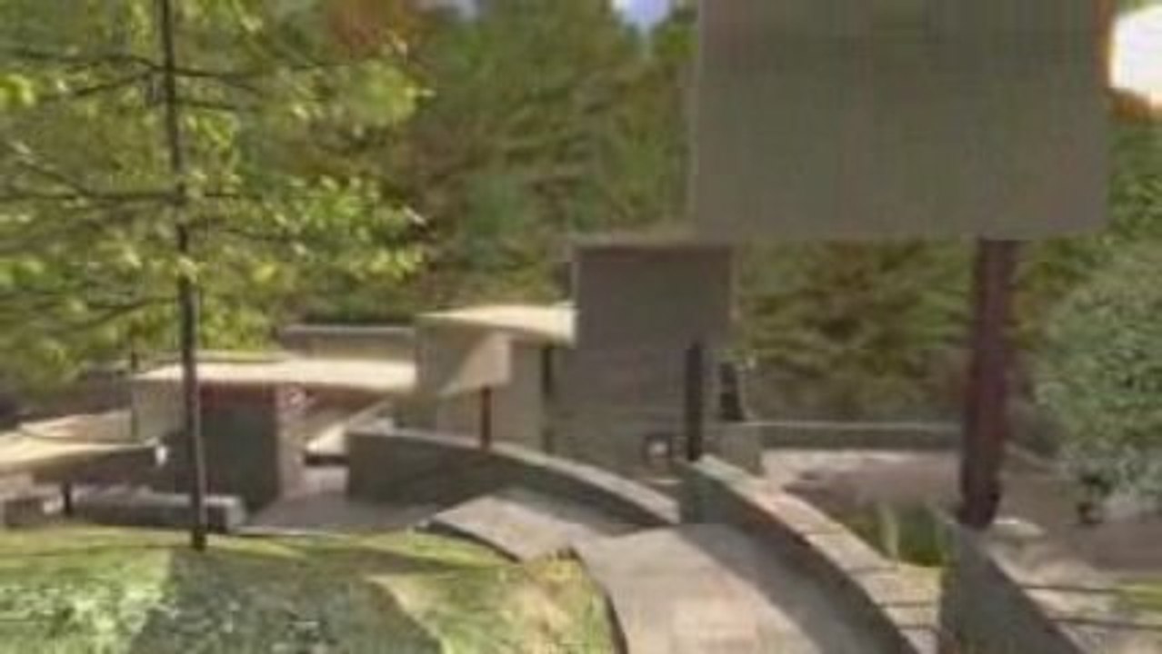 Frank Lloyd Wright home built in 3D animation