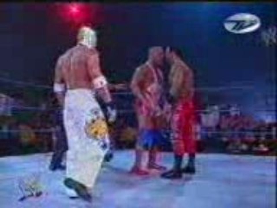 WWE - Rey Mysterio Vs Kurt Angle Vs Chris Benoit