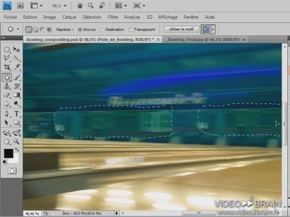 Photoshop CS4 : corriger avec l'outil Pièce
