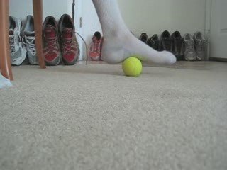 Foot Massage (tennis balls): Do It while You View It