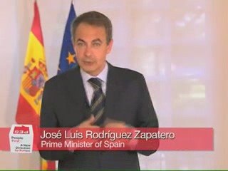 Mensaje de Jose Luis Rodriguez Zapatero