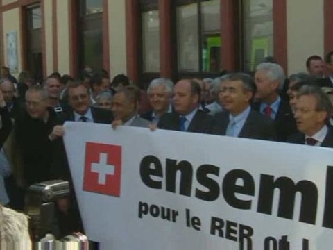 Rassemblement des Pro CEVA à Genève-Eaux-Vives
