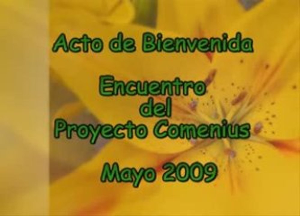 Acto bienvenida comenius2009