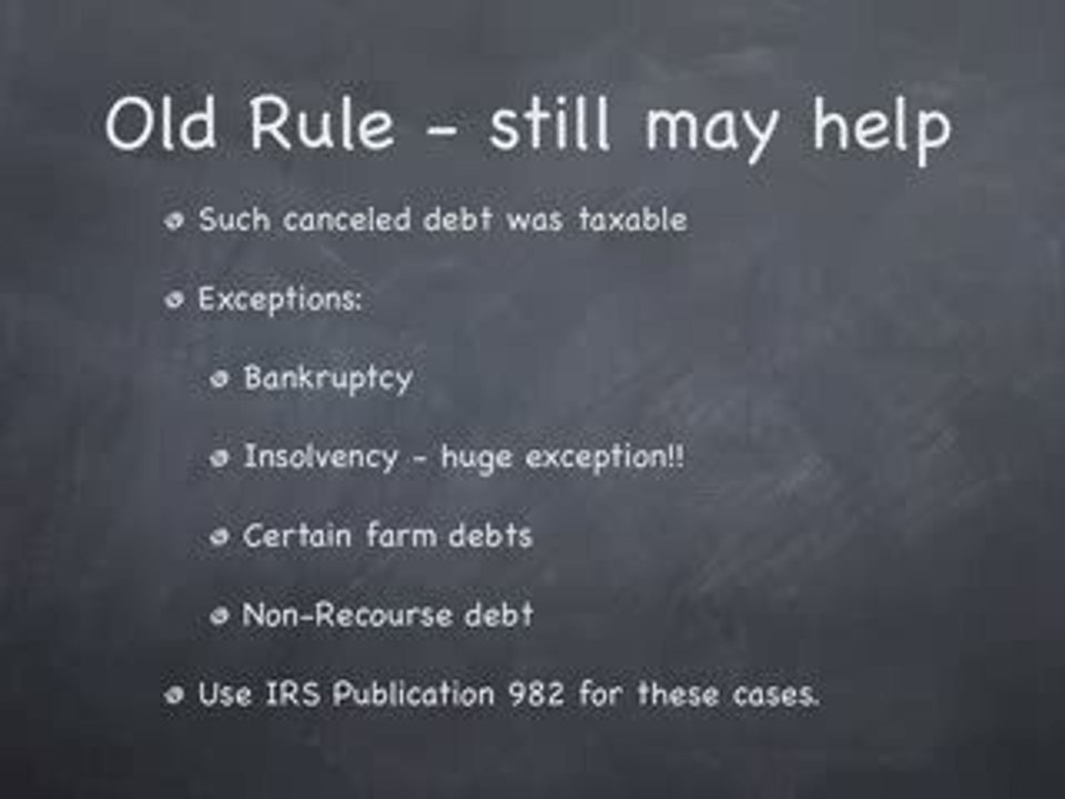 In foreclosure will I owe tax on forgiveness of debt