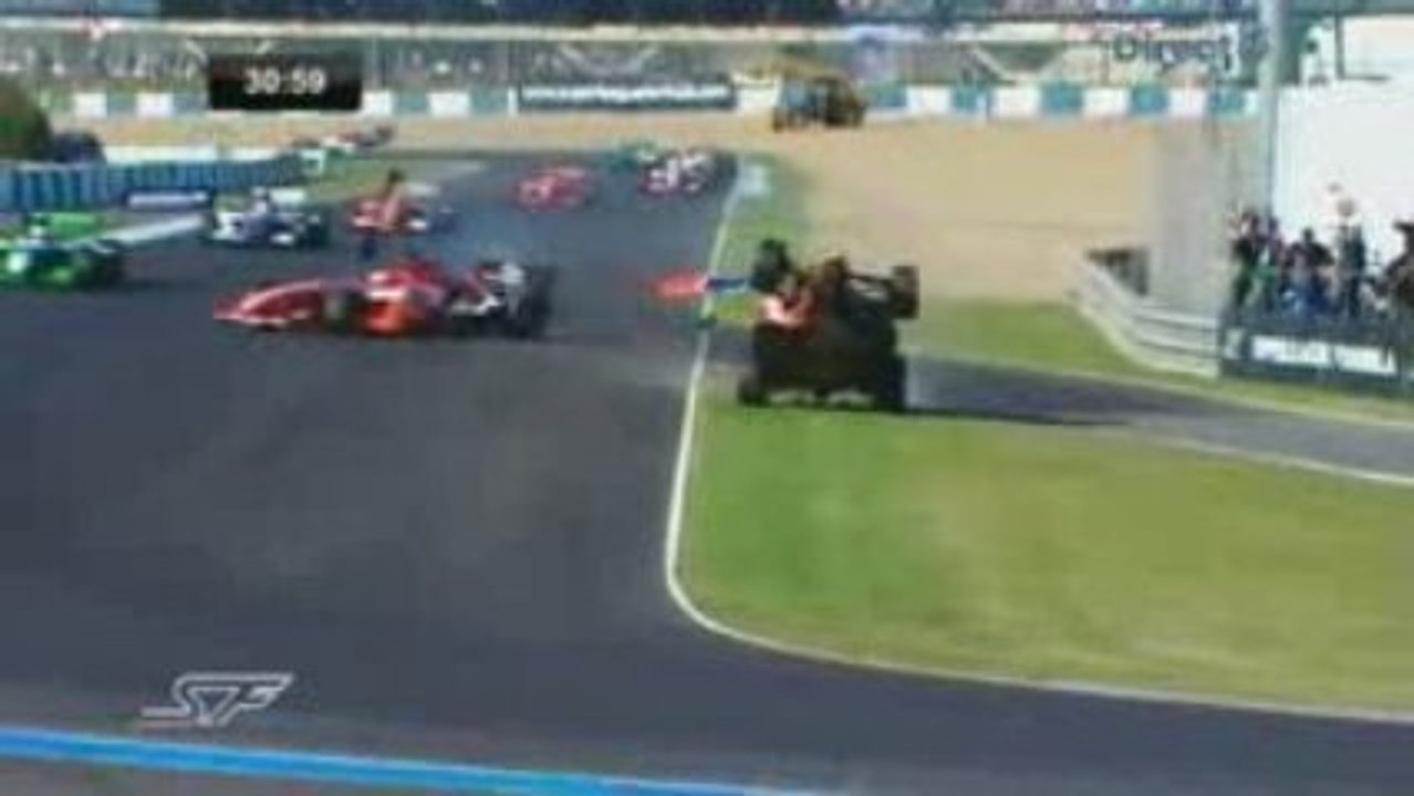 Superleague 2008 Jerez race 2 Wissel crashes