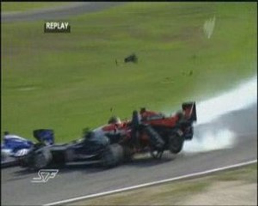 Superleague 2008 Vallenlunga race 2 turn one pile up