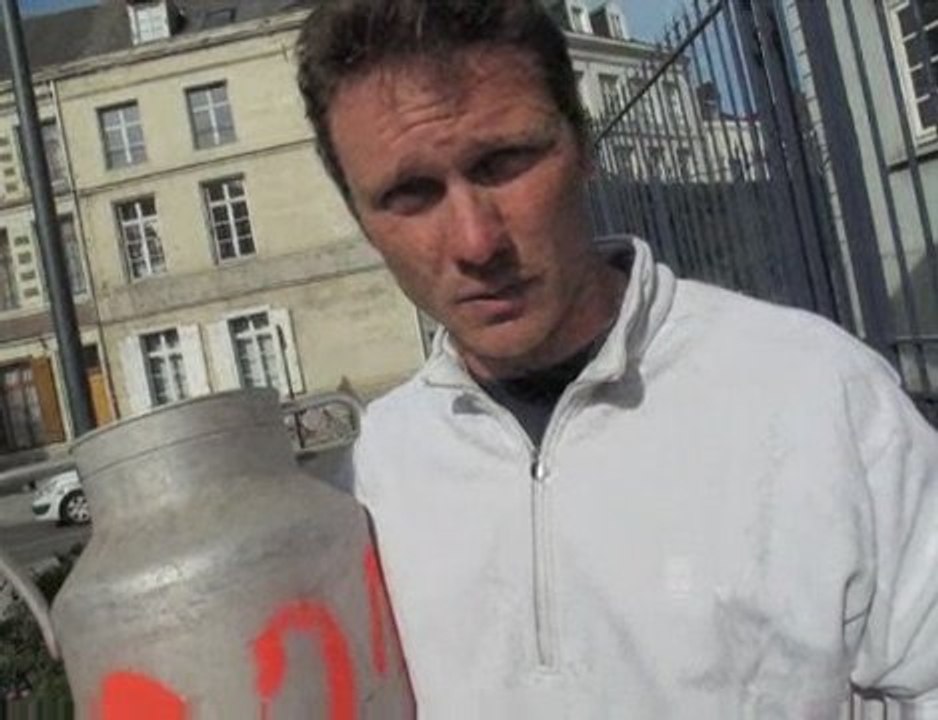 Valenciennes : Manifestation des producteurs laitiers