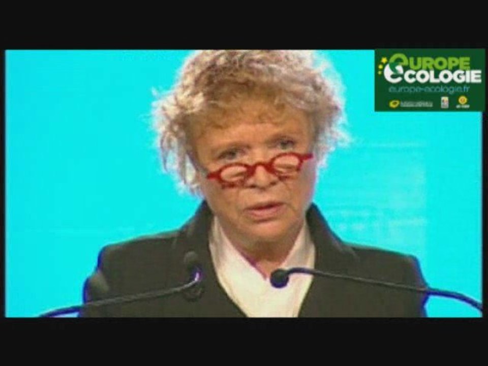 Eva joly au meeting europe ecologie à Clermont Ferrand