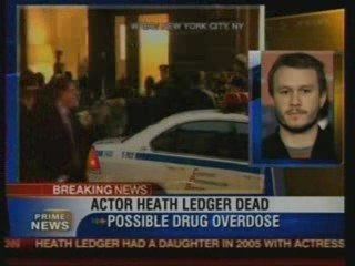 Heath Ledger Dead from CNN Headine News