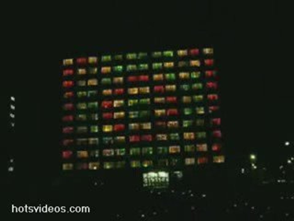Dorm Becomes Huge Light Display
