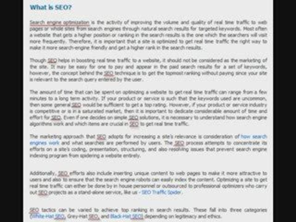 SEO Traffic Spider | Tips on Article Writing