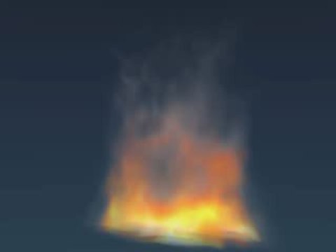 Fire rendered with Primivol