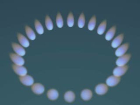 Gas flames rendered with Primivol