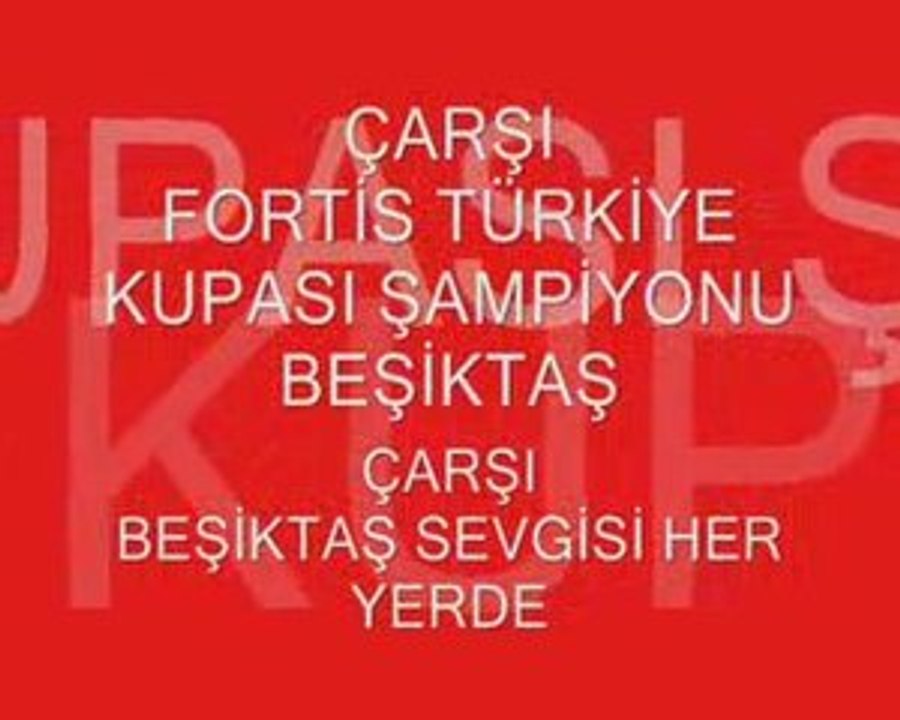 FORTİS TÜRKİYE KUPASI ŞAMPİYONU BEŞİKTAŞ