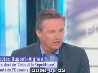 € Nicolas-Dupont Aignan - itw 22-05-2009